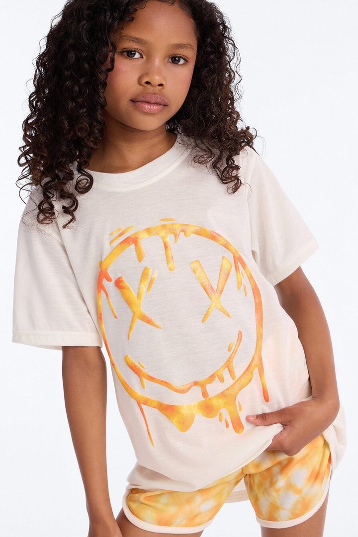 Mini Smile On Short Set - Orange/combo