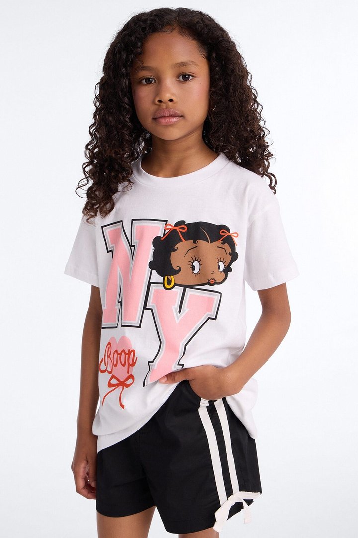 Mini Betty Boop NY Short Sleeve Tee - White