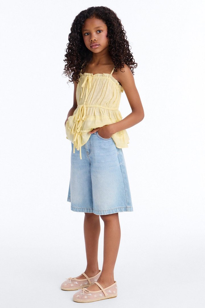 Mini Griselda Babydoll Top - Yellow