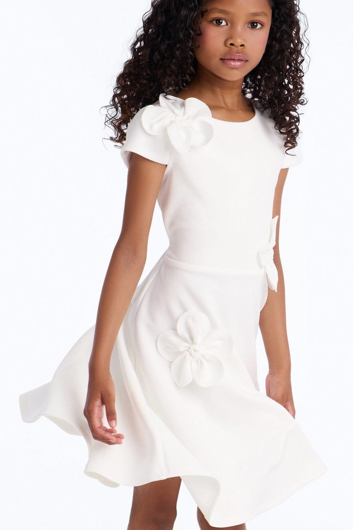 Mini Flawless Flowers Forever Dress - Off White