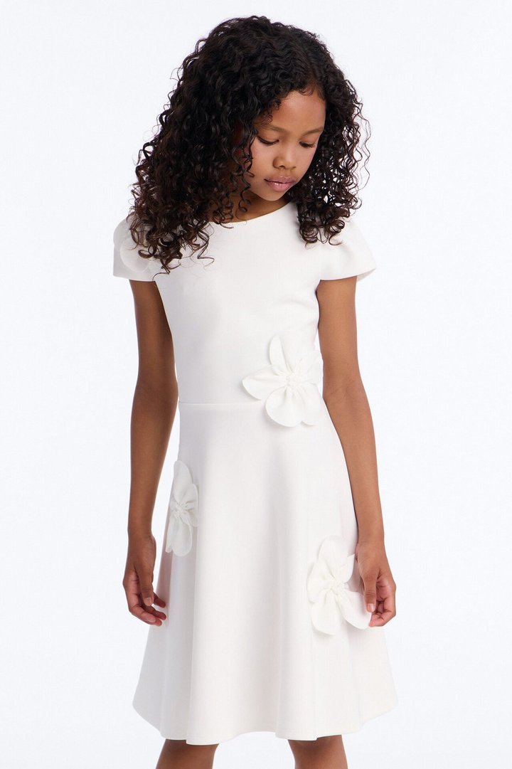Mini Flawless Flowers Forever Dress - Off White