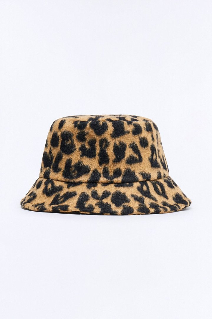 Leopard Print Bucket Hat - Yellow