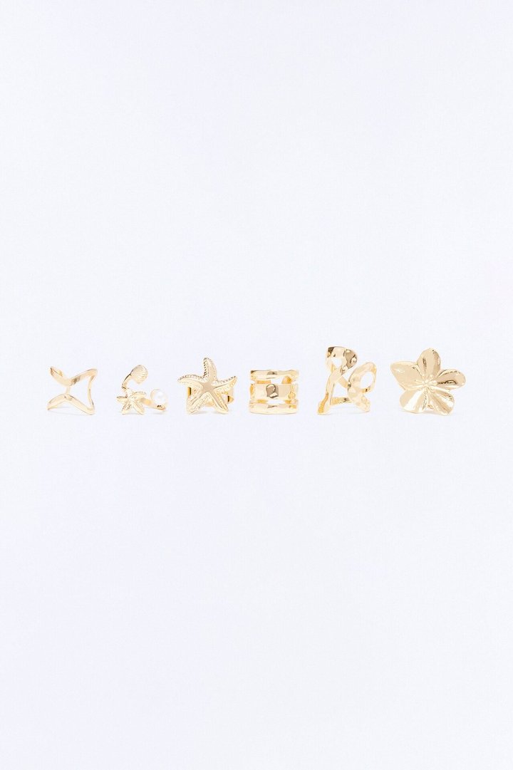 Fruity Smoothie 6 Piece Ring Set - Gold