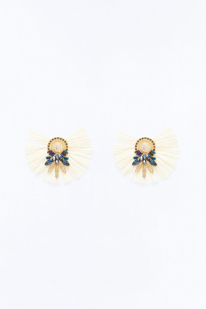 Rio Carnival Earrings - White/combo