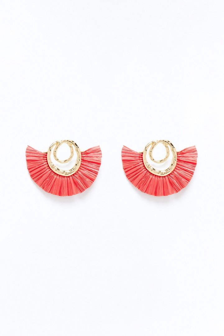Island Sway Earrings - Gold/Pink