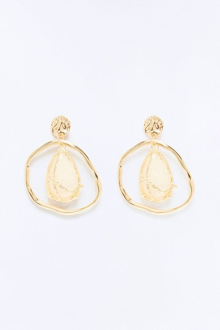 Avoid Temptation Jeweled Earrings - Gold