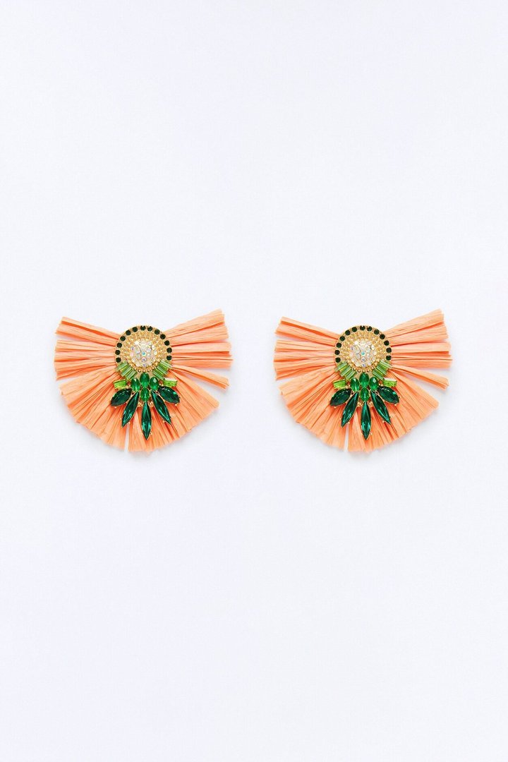 Rio Carnival Earrings - Peach/combo
