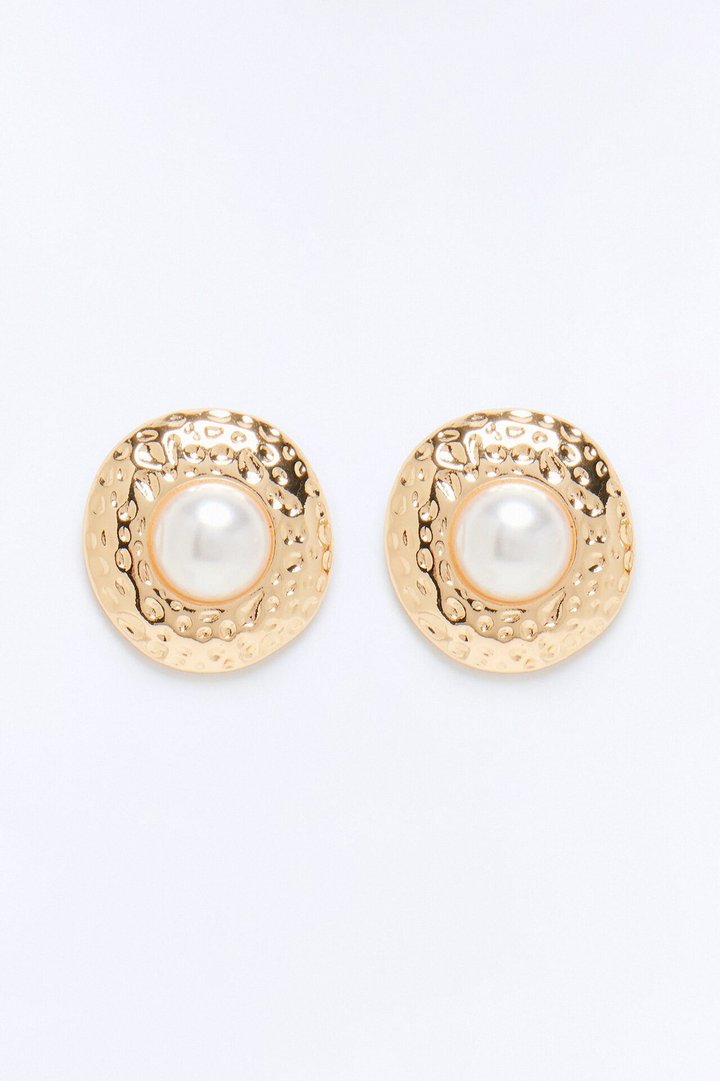 Close To You Pearls Stud Earrings - Gold/combo