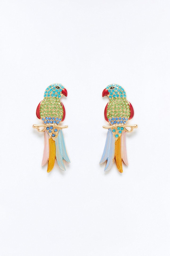 Sunset Parrot Earrings - Multi Color