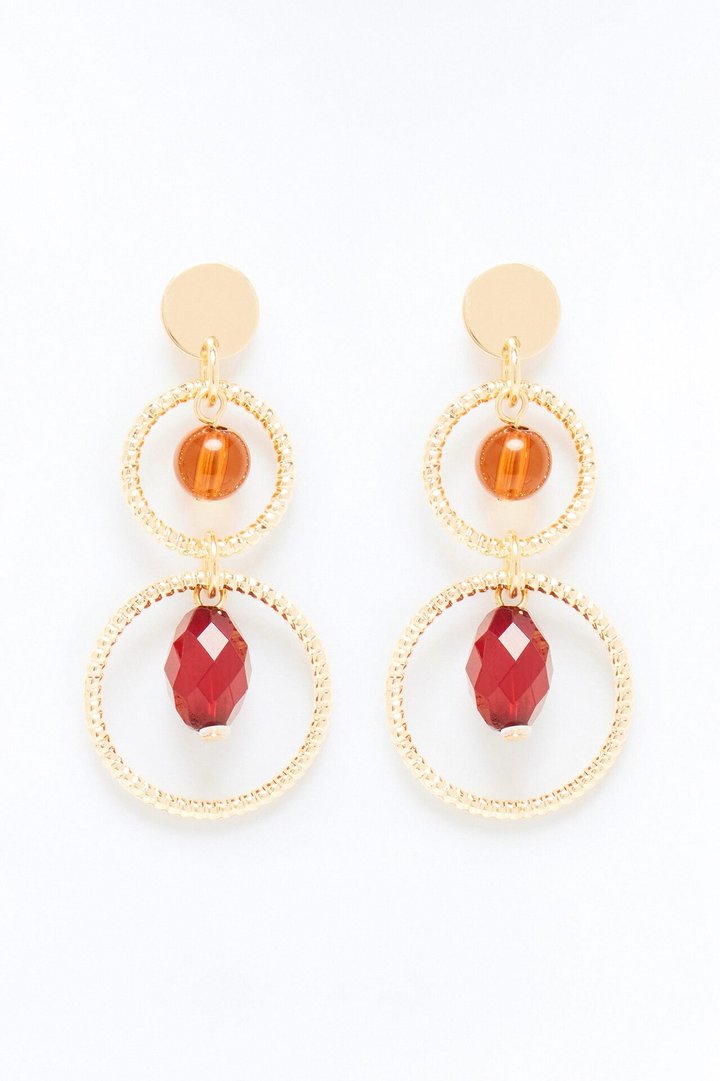 Love Is Blind Beaded Drop Earrings - Gold/combo