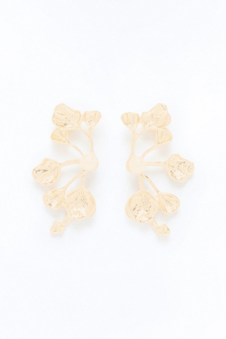 Nappa Vines Drop Earrings - Gold