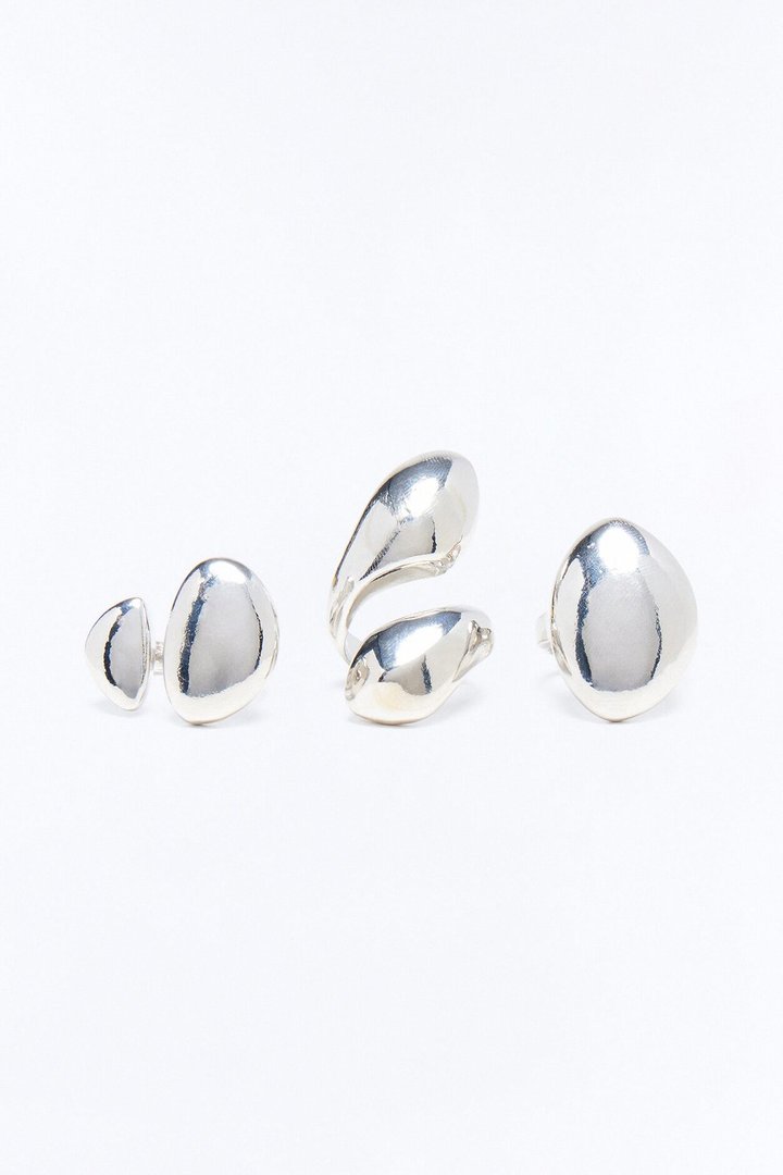 Kind Of A Big Deal 3 Piece Ring Set - Silver