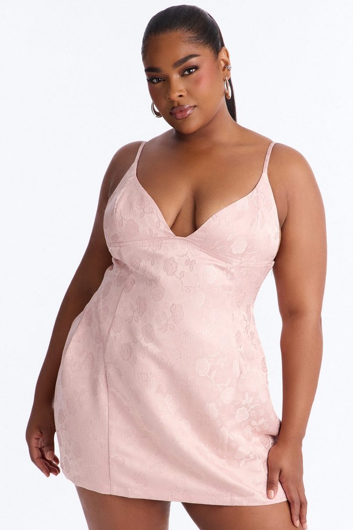 Mariana Embroidered Mini Dress - Pink