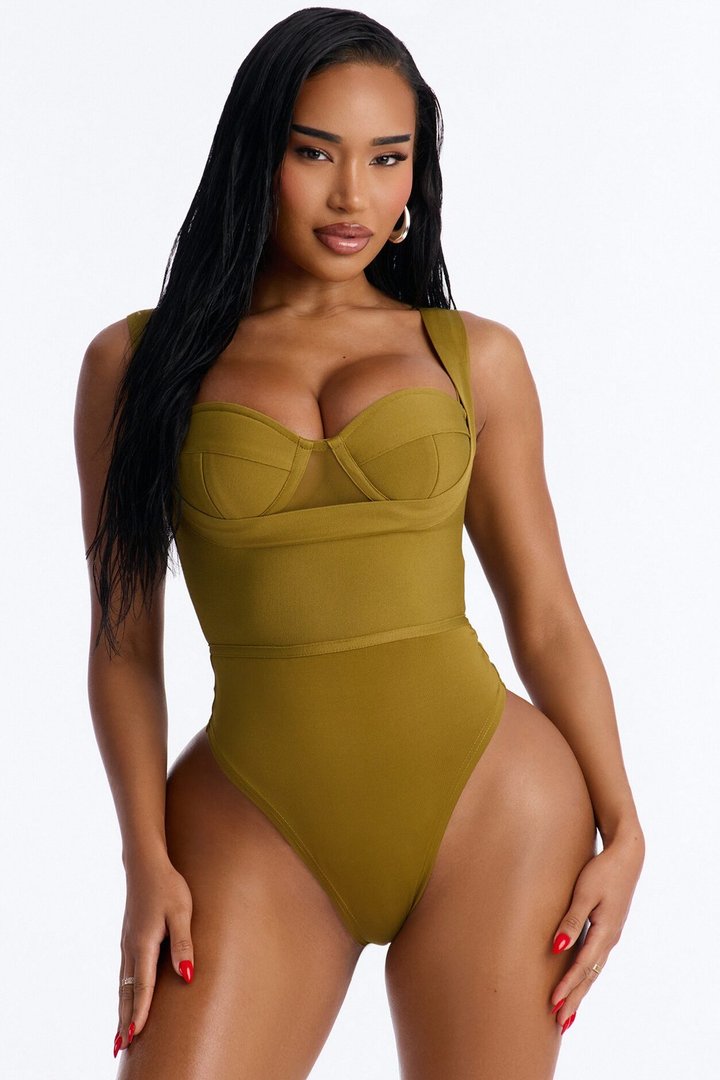 My Revenge Bandage Bodysuit - Olive