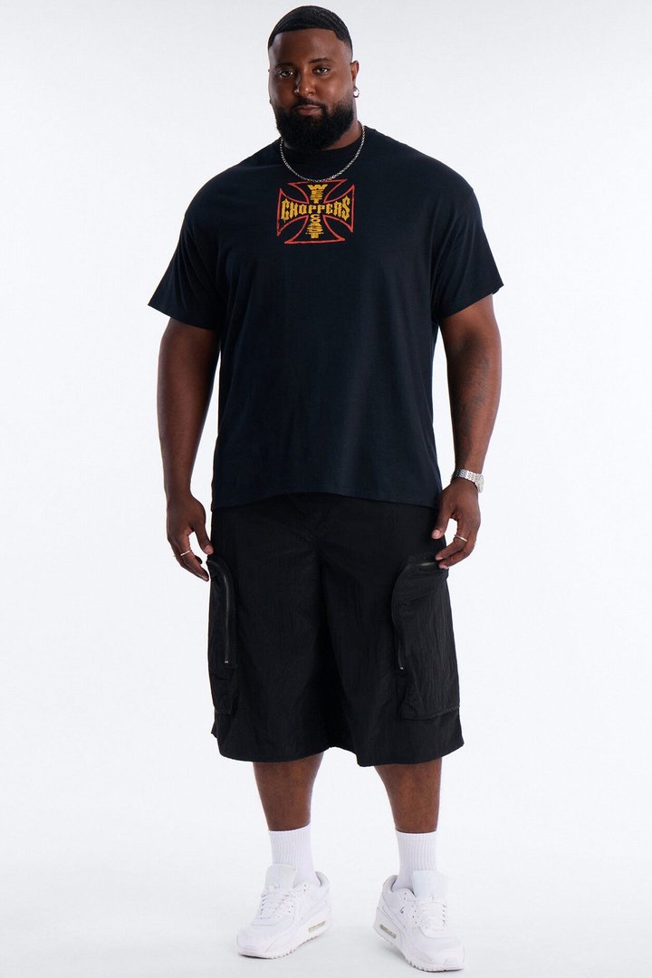 West Coast Choppers Cobra Puff Print Short Sleeve Tee - Black