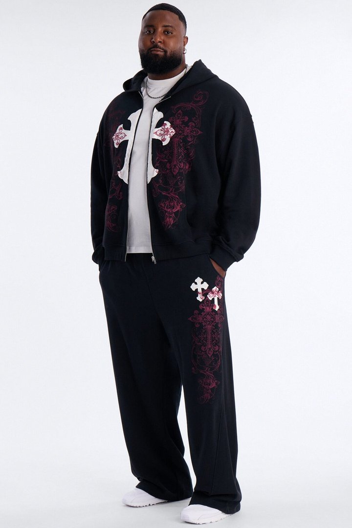 Pick Up Your Cross Patch Sweatpants - Black