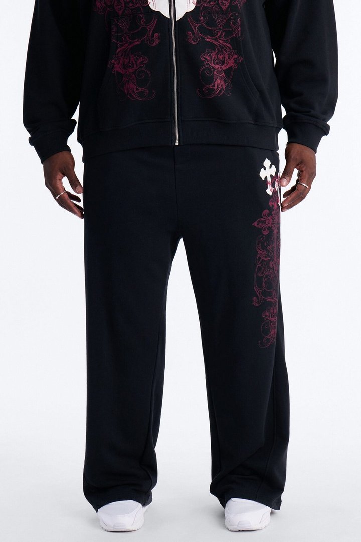 Pick Up Your Cross Patch Sweatpants - Black
