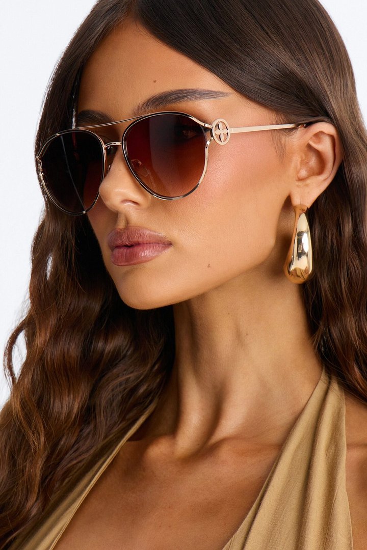 Pilots Cabin Sunglasses - Gold/Brown