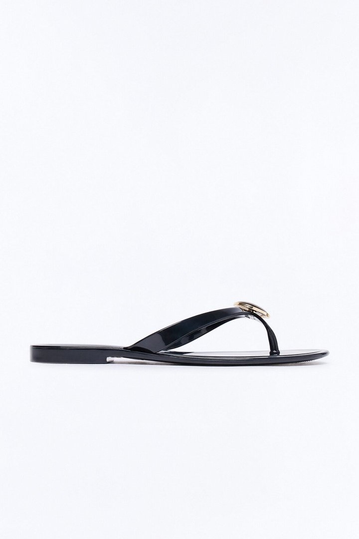 Maison Jelly Jewel Flip Flops - Black