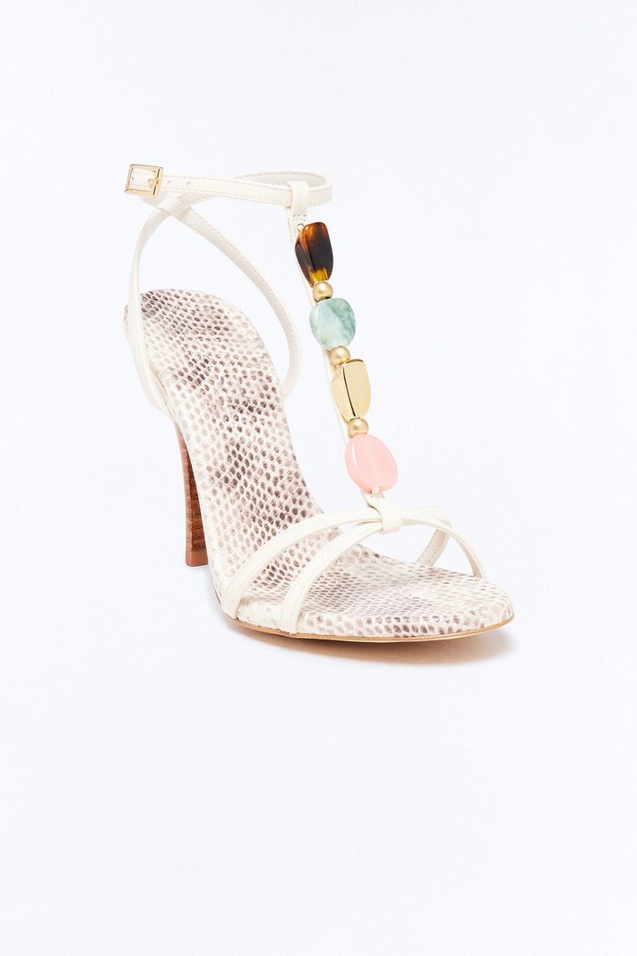 Steve Madden Frenzi Embellished Heels - Natural/Combo