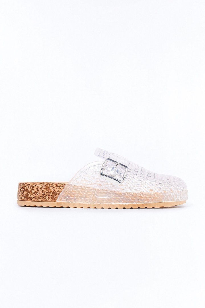 Anny Buckle Jelly Slides - Clear