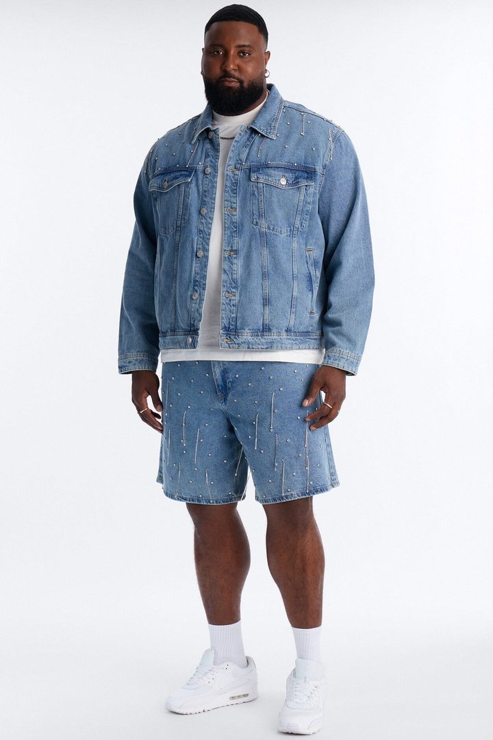 Relaxed Street Ice Denim Short - Light Wash