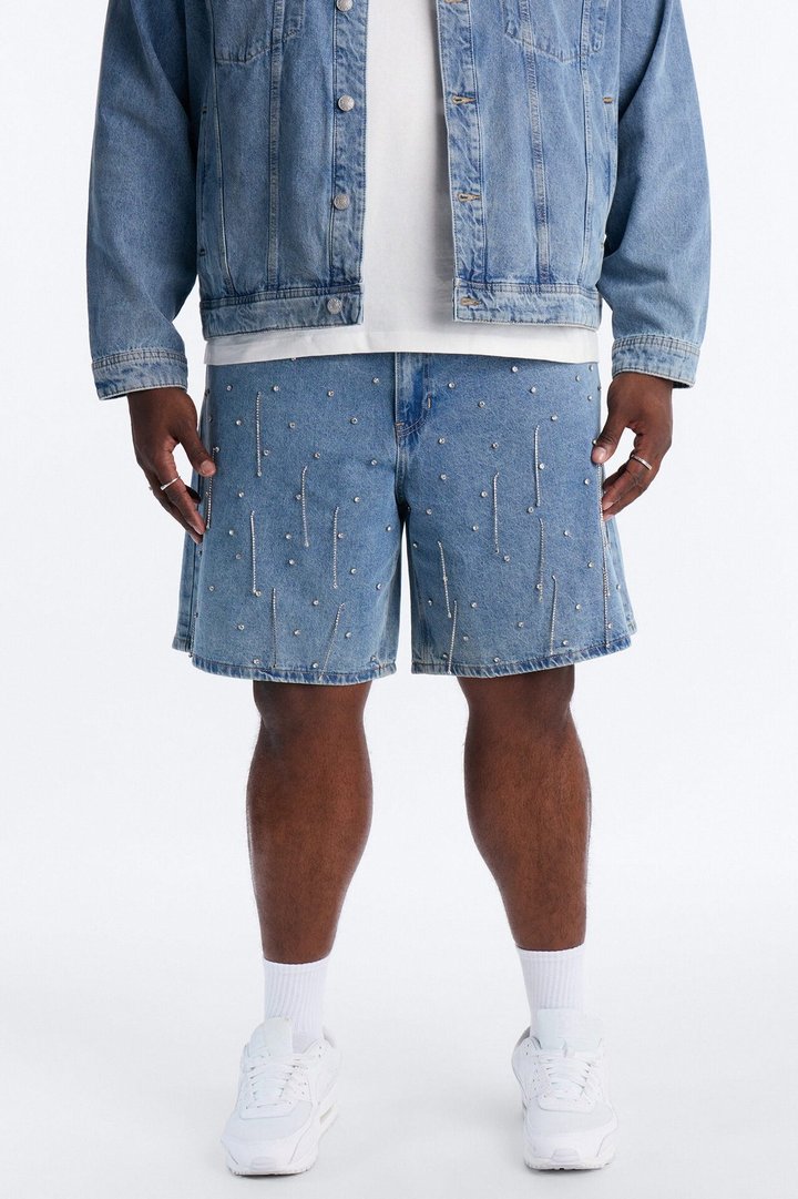 Relaxed Street Ice Denim Short - Light Wash