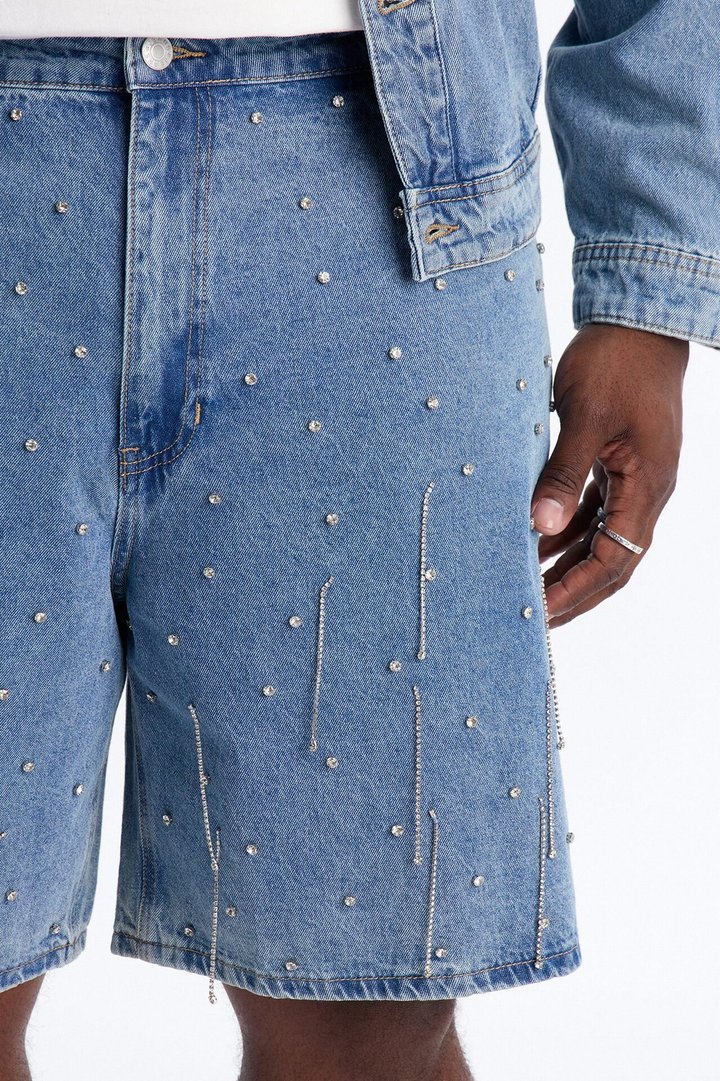 Relaxed Street Ice Denim Short - Light Wash
