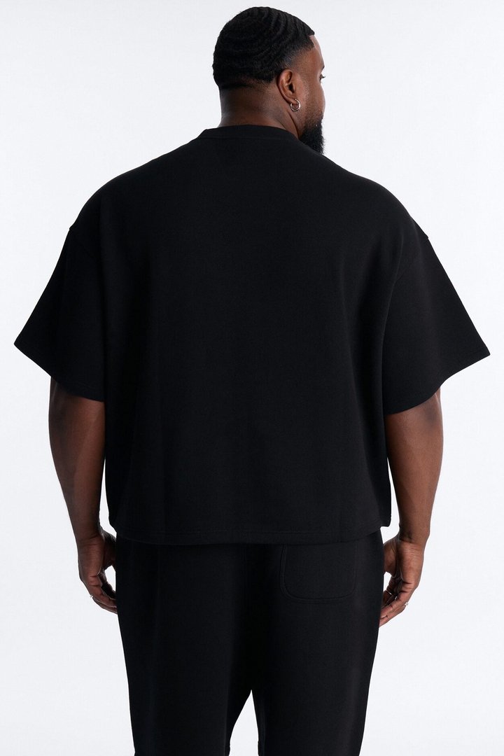 MIsfits Rhinestone Oversized Fleece Tee - Black