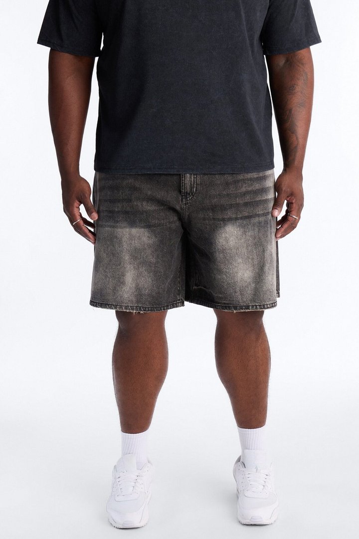 Venice Vintage Relaxed Denim Shorts - Black Wash