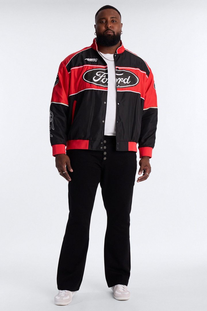 Oversized Ford Need For Speed Racing Jacket - Red