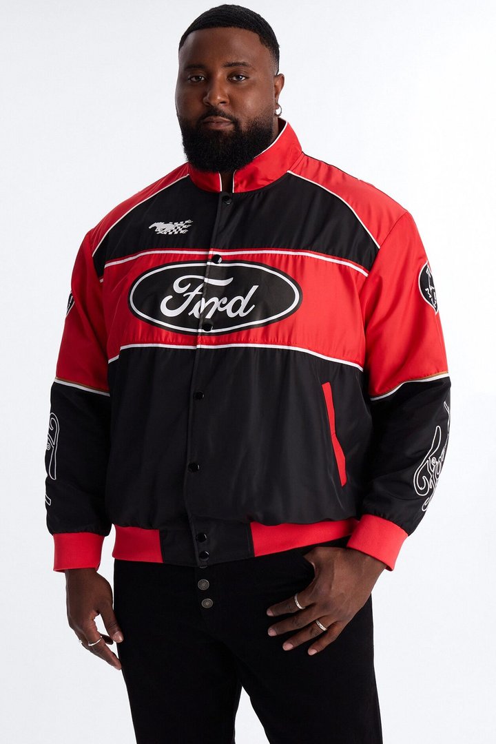 Oversized Ford Need For Speed Racing Jacket - Red