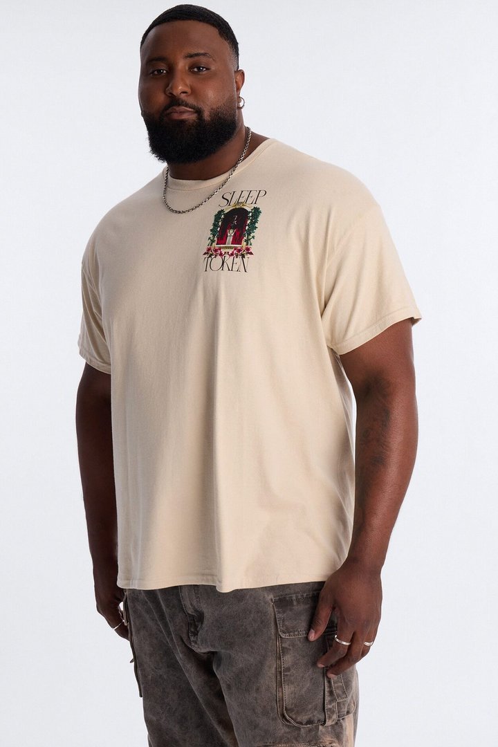 Sleep Token Rose Short Sleeve Tee - Cream