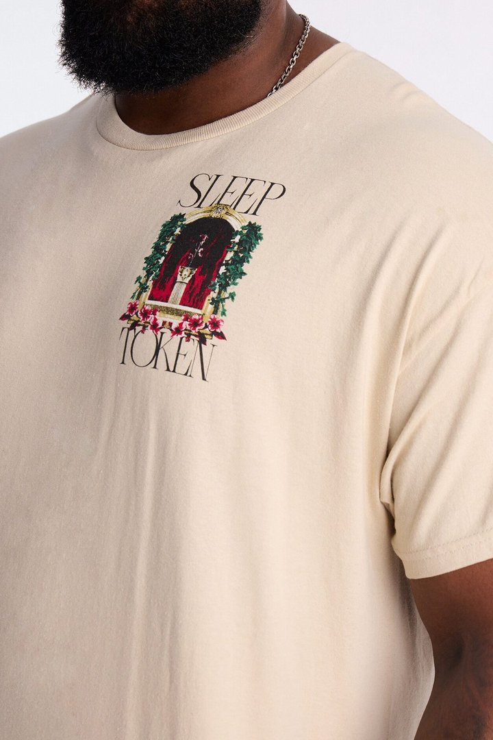 Sleep Token Rose Short Sleeve Tee - Cream