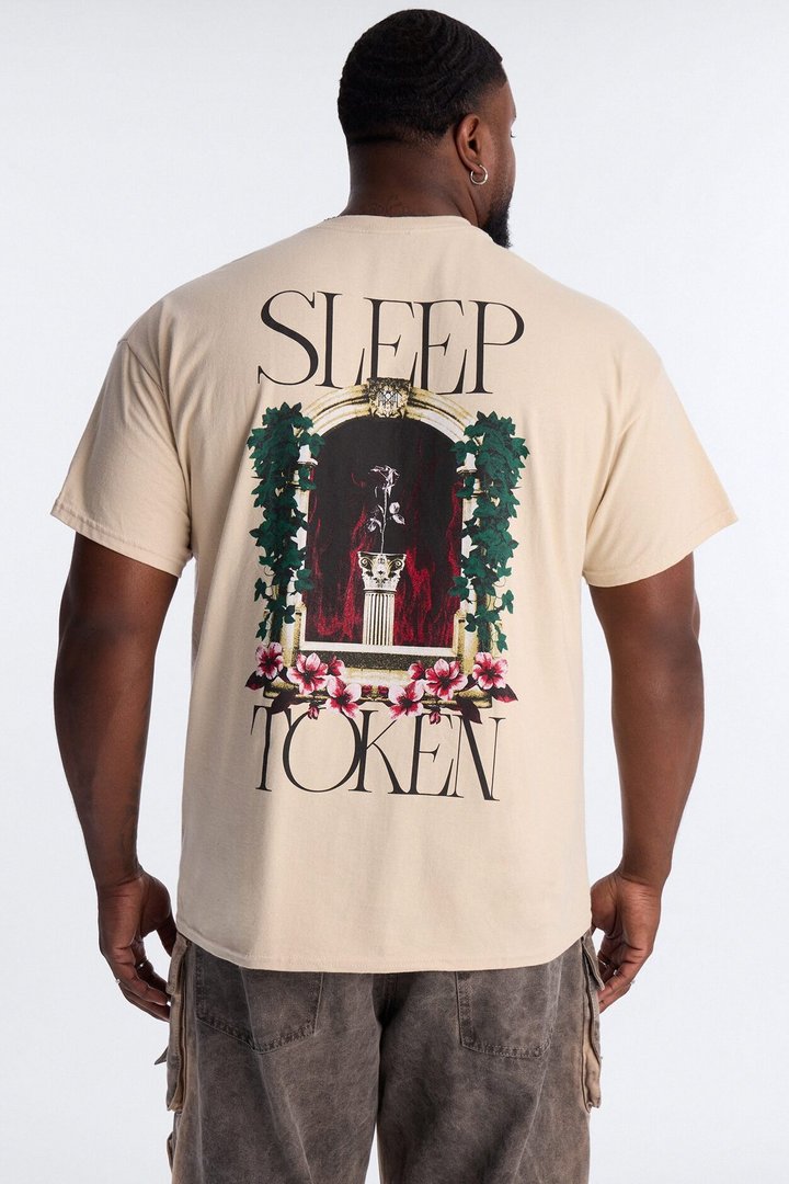 Sleep Token Rose Short Sleeve Tee - Cream