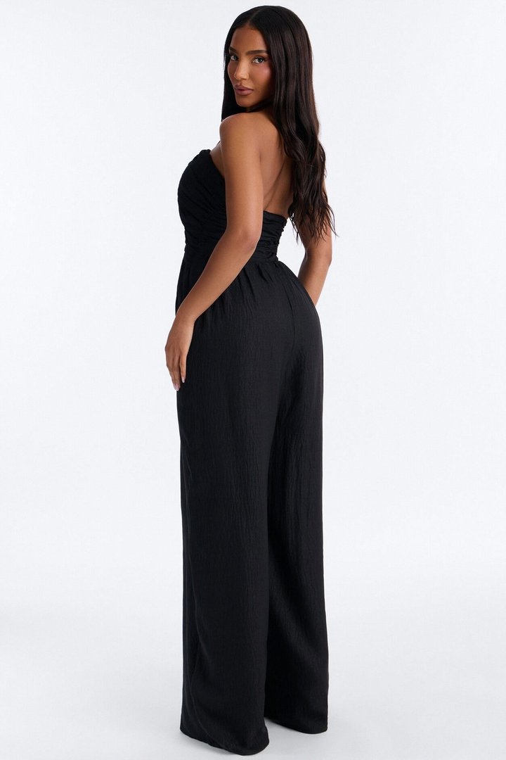 Grayson Strappy Wide Leg Jumpsuit - Black