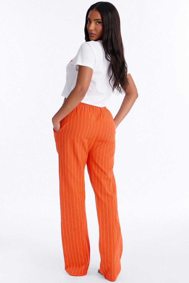 Von Dutch Short Sleeve PJ Boxer Pant Set - Orange/combo