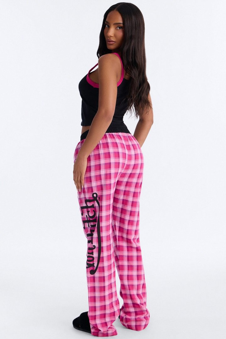 Von Dutch Cami PJ Boxer Pant Set - Black/Pink