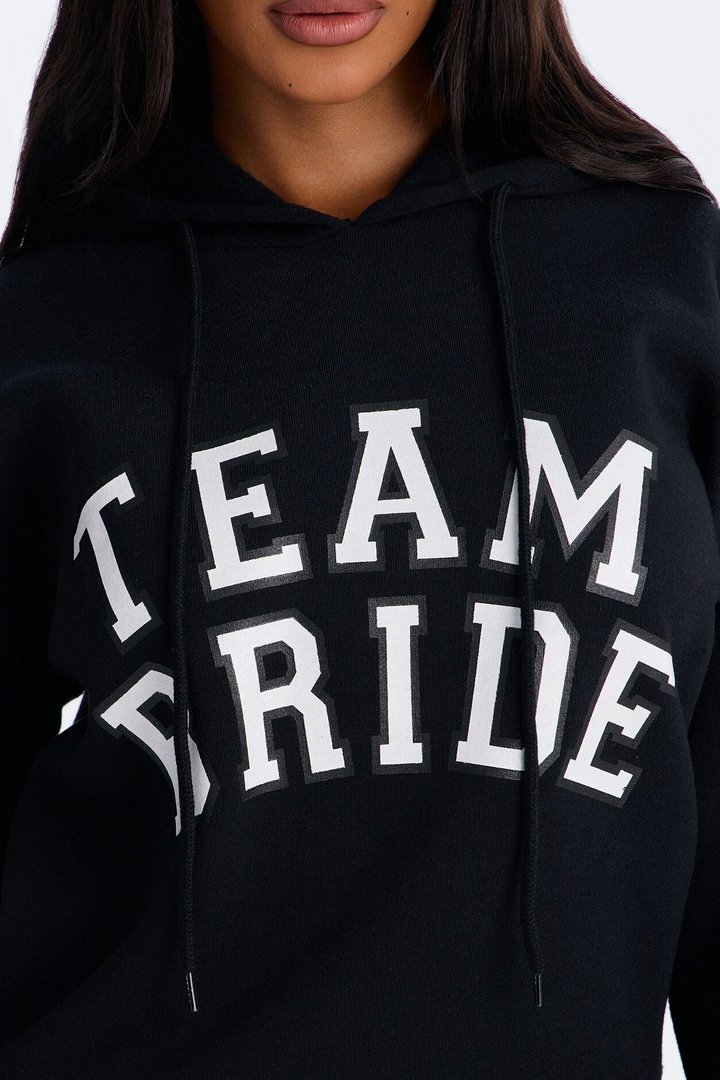 Team Bride PJ Hoodie & Sweatpant Set - Black