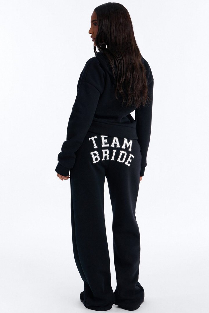 Team Bride PJ Hoodie & Sweatpant Set - Black