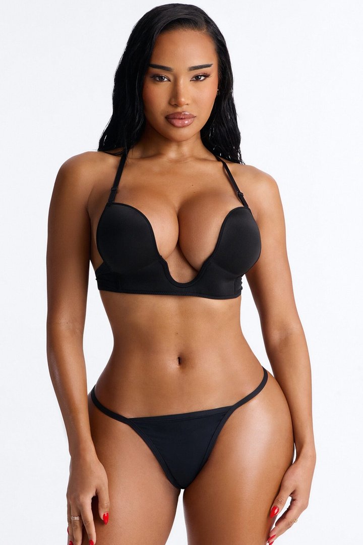 Supportive And Sleek U-Shape Bra - Black