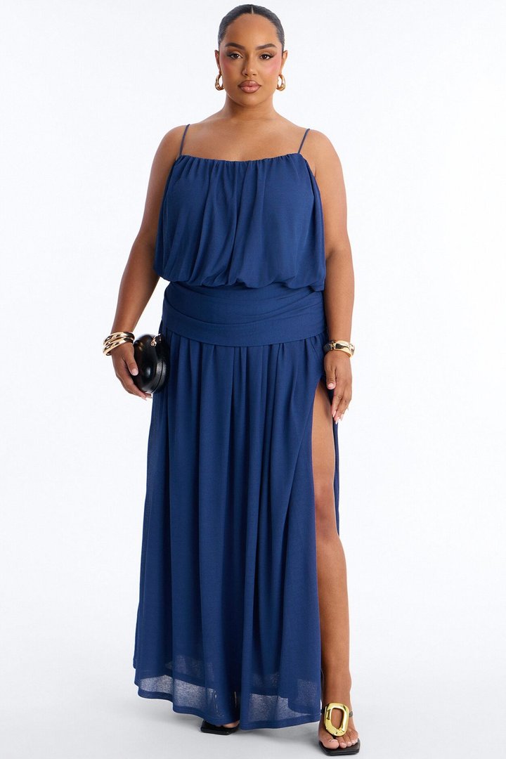 Quiet Confidence Flowy Maxi Dress - Navy