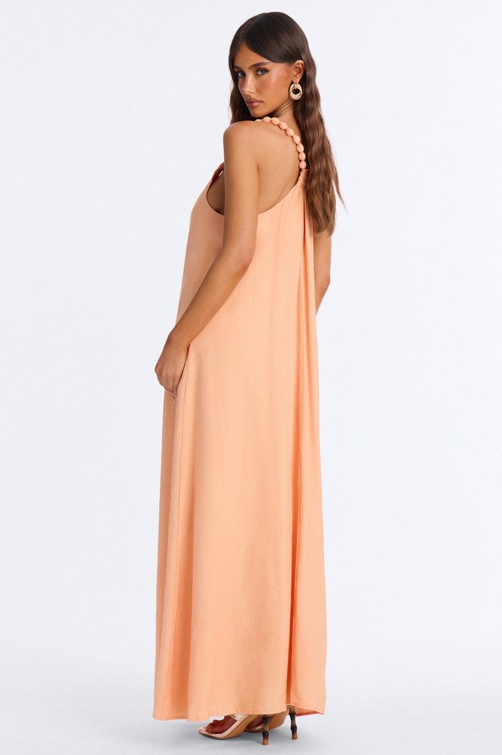 Belia Linen Maxi Dress - Orange