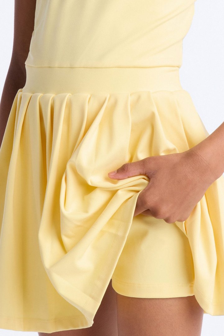 Mini Layla Active Polo Dress - Yellow
