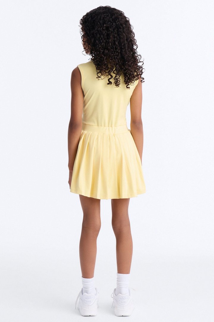 Mini Layla Active Polo Dress - Yellow