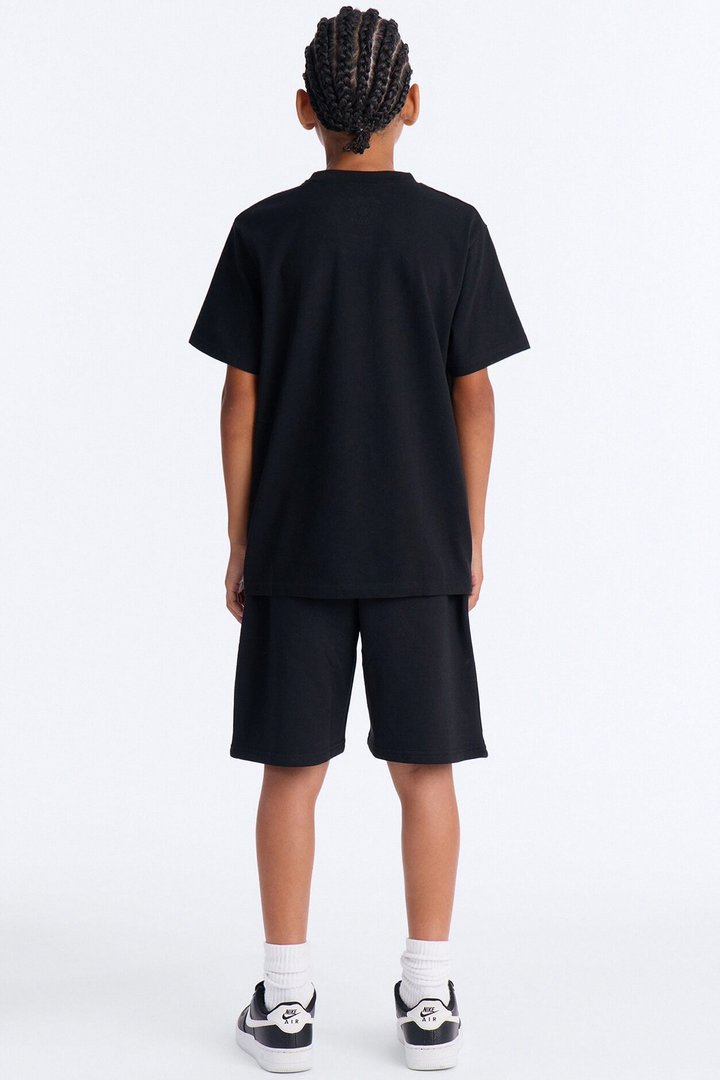 Mini This Feeling Fleece Short Set - Black