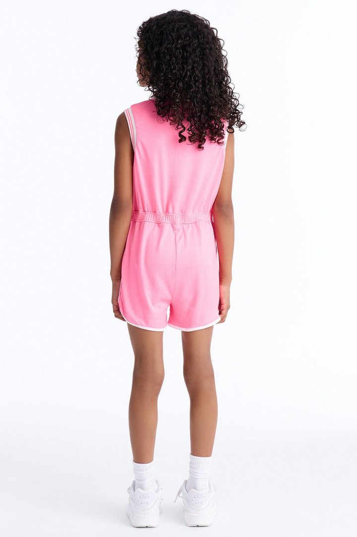 Mini Reaching For The Stars Sleeveless Romper - Pink