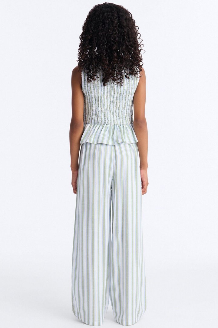 Mini You Are My Sunshine Striped Pant Set - Green/combo