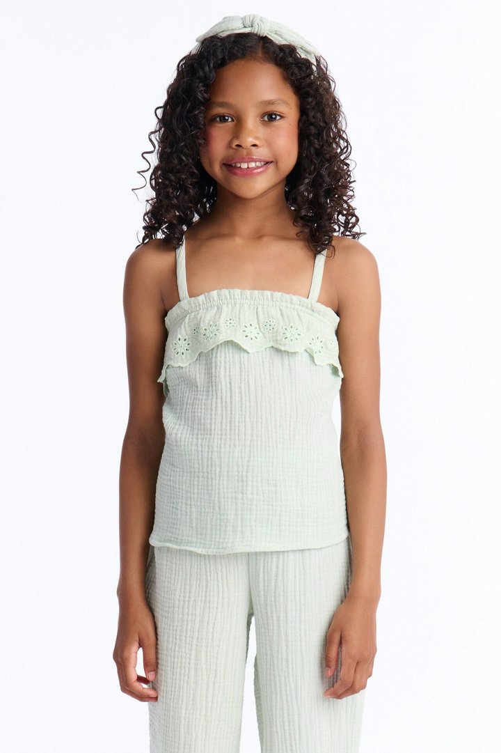 Mini Going With The Flow Pant Set - Sage