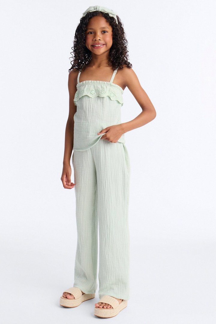 Mini Going With The Flow Pant Set - Sage